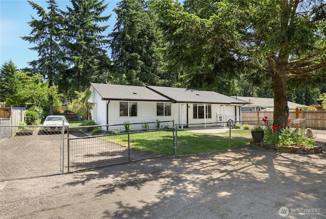 31012 151st Ave SE, Kent, WA 98042 - ranch-style house with driveway, an attached garage, and a gate