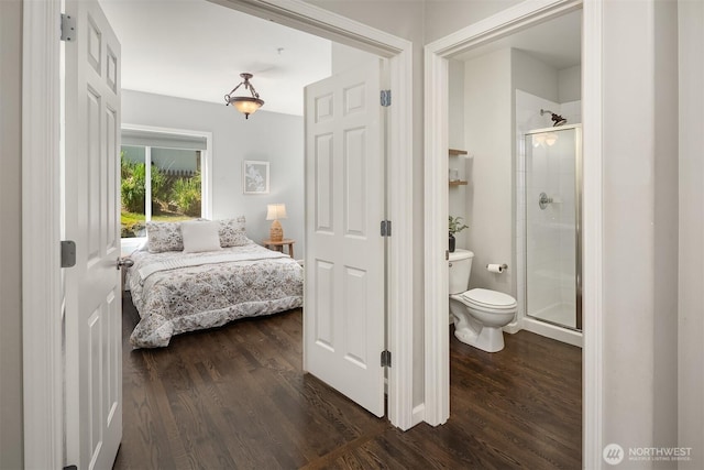 328 210th St SE, Bothell, WA 98021 - bedroom featuring dark wood-type flooring and connected bathroom