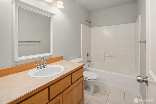 328 210th St SE, Bothell, WA 98021 - full bath with toilet, vanity, tile patterned flooring, and shower / bath combination
