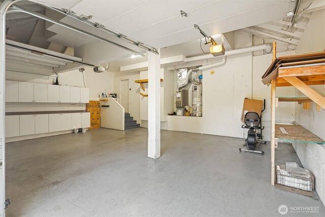 328 210th St SE, Bothell, WA 98021 - garage featuring a garage door opener and heating unit