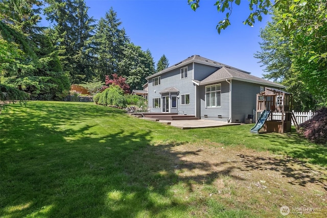 328 210th St SE, Bothell, WA 98021 - back of property featuring a playground and a patio area