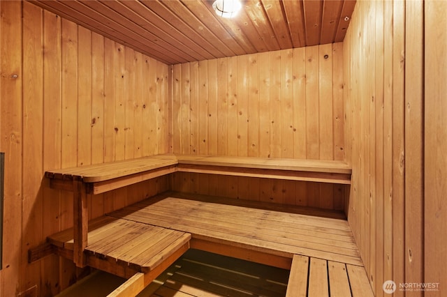 1000 Union St Unit 305, Seattle, WA 98101 - relaxing sauna featuring wooden walls and wooden ceiling