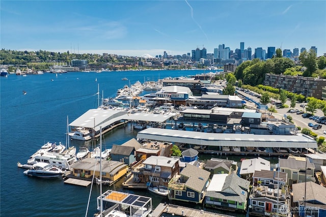 2420 Westlake Ave N Unit 11, Seattle, WA 98109 - aerial view of city skyline and a nearby body of water