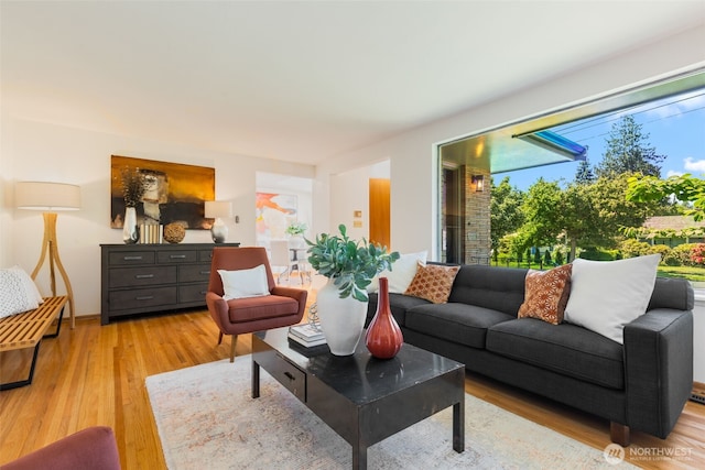 7008 25th Ave NE, Seattle, WA 98115 - living room with light wood-style floors