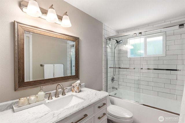 9541 Joann Ave NE, Olympia, WA 98516 - full bathroom with vanity and combined bath / shower with glass door