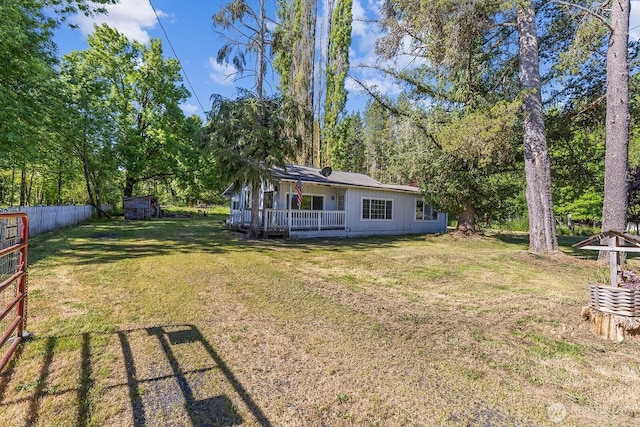 595 Oyler Rd, Ethel, WA 98542 - view of yard with a wooden deck