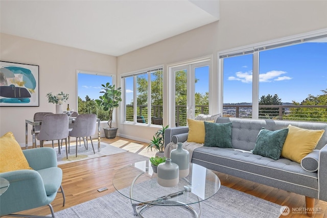 101 NW 58th St Unit 9, Seattle, WA 98107 - living area featuring wood finished floors and baseboards