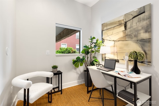 615 E Pike St Unit 306, Seattle, WA 98122 - office area featuring baseboards and wood finished floors