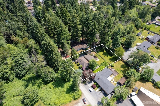 1315 SW 310th St, Federal Way, WA 98023 - aerial view of residential area with property boundaries highlighted
