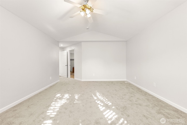 35426 8th Ave SW, Federal Way, WA 98023 - unfurnished bedroom with vaulted ceiling, carpet flooring, and ceiling fan