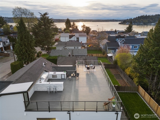 1002 N 31st St, Renton, WA 98056 - aerial perspective of suburban area featuring a large body of water