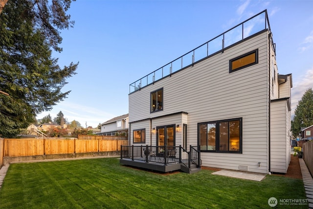 1002 N 31st St, Renton, WA 98056 - rear view of property with a wooden deck and a patio area