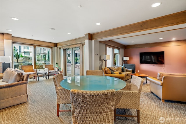 1545 NW 57th St Unit 220, Seattle, WA 98107 - dining area featuring light colored carpet and recessed lighting