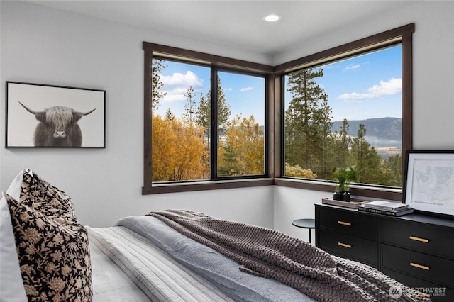1450 Creekside Rd, Cle Elum, WA 98922 - bedroom with a mountain view and recessed lighting