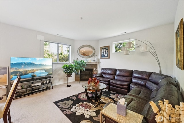 4118 148th St SW Unit A4, Lynnwood, WA 98087 - carpeted living area with a fireplace