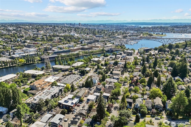 31 Etruria St Unit B, Seattle, WA 98109 - aerial view of residential area featuring a large body of water and a notable bridge
