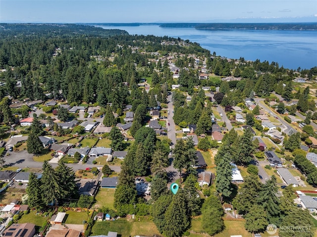 29922 5th Ave SW, Federal Way, WA 98023 - aerial overview of property's location with a large body of water, a heavily wooded area, and nearby suburban area
