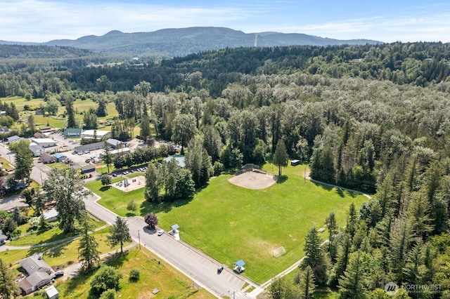 924 1st St, Sultan, WA 98294 - drone / aerial view of a heavily wooded area and a mountainous background