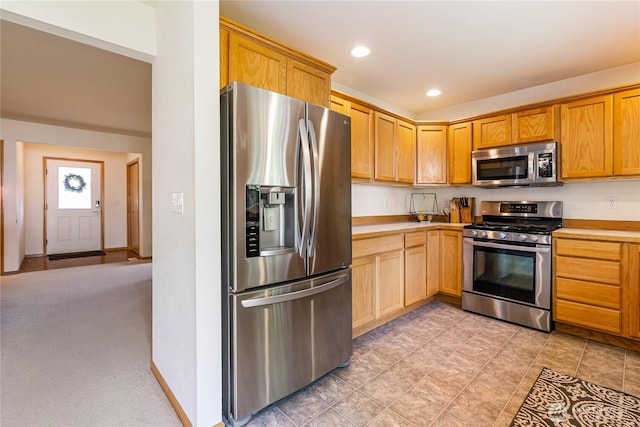 4155 Aurora Loop, Bellingham, WA 98226 - kitchen with appliances with stainless steel finishes, light countertops, and recessed lighting