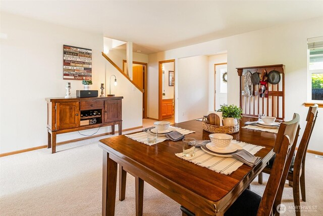 4155 Aurora Loop, Bellingham, WA 98226 - dining area featuring light carpet and stairway