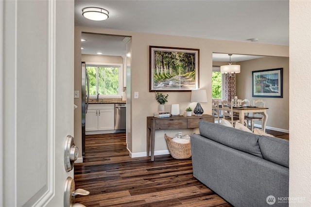 13303 53rd Ave SE, Everett, WA 98208 - living room with dark wood finished floors and baseboards