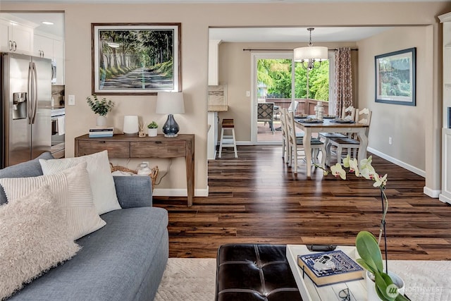 13303 53rd Ave SE, Everett, WA 98208 - living area featuring baseboards and dark wood finished floors