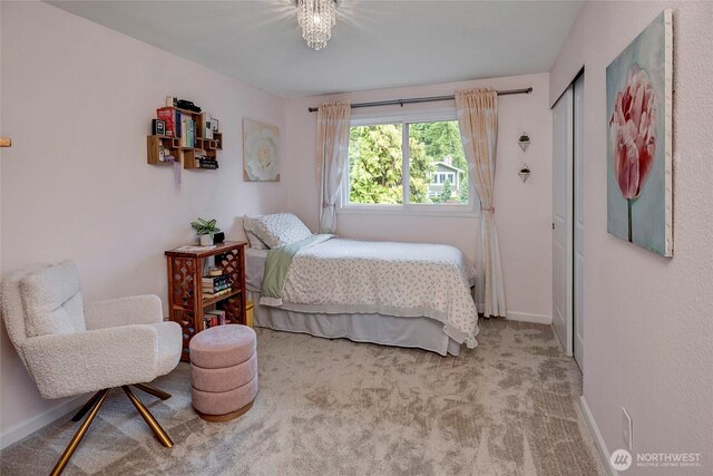 13303 53rd Ave SE, Everett, WA 98208 - carpeted bedroom with baseboards and a closet