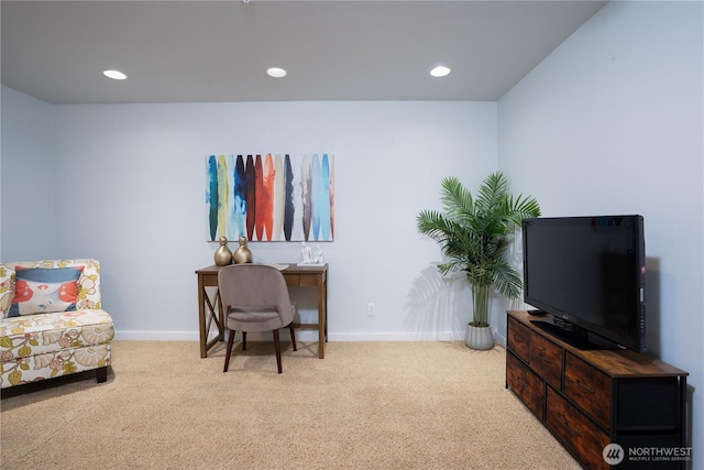 19678 Marine View Dr SW, Normandy Park, WA 98166 - office space featuring carpet floors, baseboards, and recessed lighting