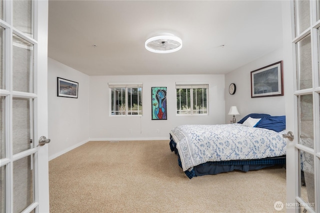 19678 Marine View Dr SW, Normandy Park, WA 98166 - bedroom featuring carpet floors, french doors, and baseboards