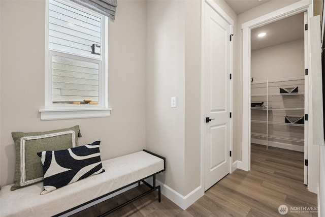 13920 181st St E Unit 64, Puyallup, WA 98374 - corridor with wood finished floors, baseboards, and recessed lighting
