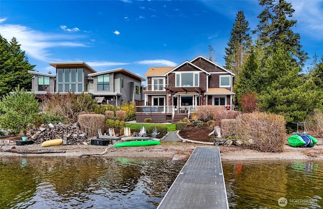 2659 Northshore Rd, Bellingham, WA 98226 - rear view of property with a deck with water view