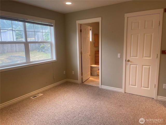 528 Chinook Way, Friday Harbor, WA 98250 - unfurnished bedroom with carpet flooring, ensuite bath, and recessed lighting