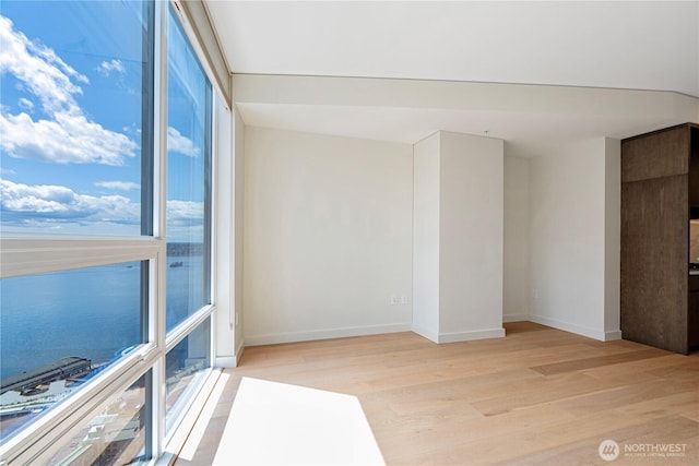 121 Stewart St Unit 3004, Seattle, WA 98101 - empty room featuring light wood-style flooring, plenty of natural light, and baseboards