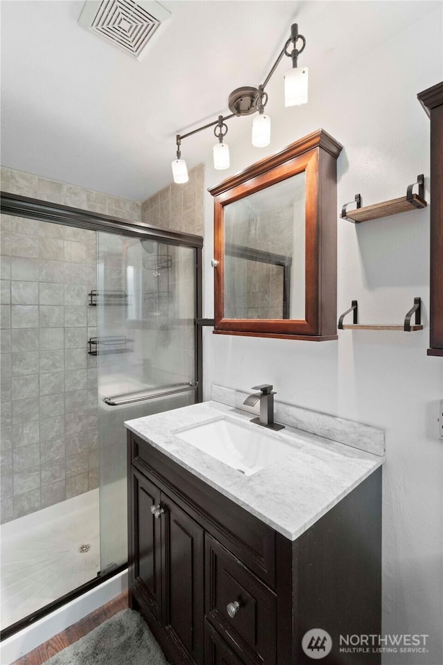 28713 SE 462nd Pl, Enumclaw, WA 98022 - full bath featuring vanity and a stall shower