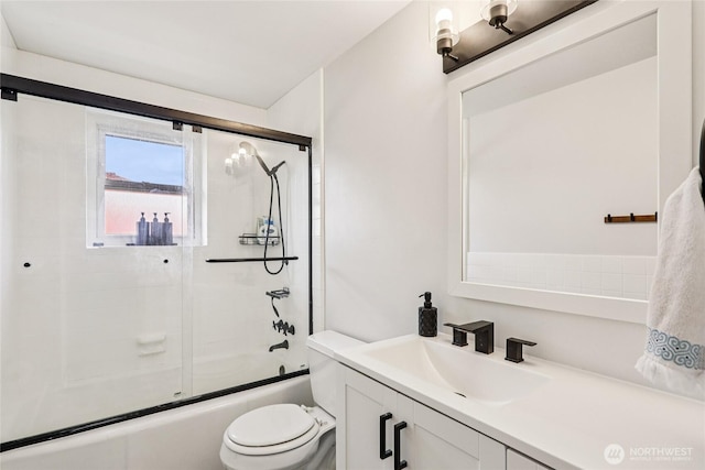 3007 23rd Ave S, Seattle, WA 98144 - bathroom featuring vanity and combined bath / shower with glass door