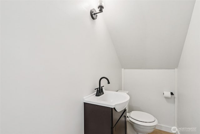 3007 23rd Ave S, Seattle, WA 98144 - bathroom featuring vanity and lofted ceiling