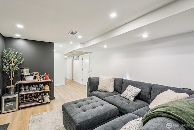 3007 23rd Ave S, Seattle, WA 98144 - living area featuring wood finished floors and recessed lighting