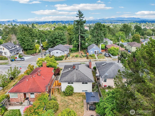 3007 23rd Ave S, Seattle, WA 98144 - aerial view of residential area featuring a mountainous background