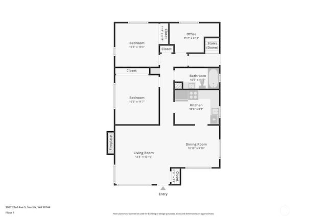 3007 23rd Ave S, Seattle, WA 98144 - view of property floor plan