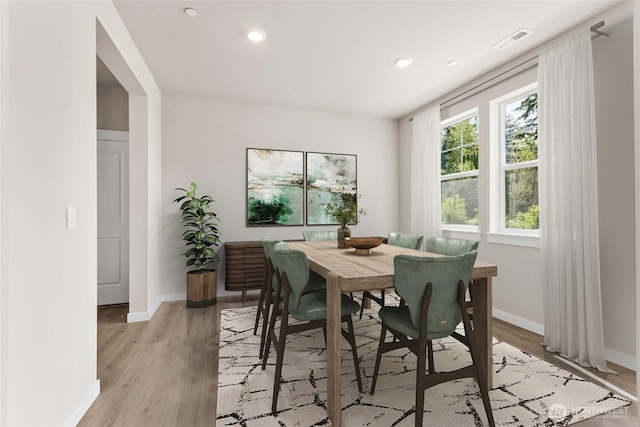 3704 98th Avenue Ct E Unit 1, Edgewood, WA 98371 - dining room featuring light wood-style floors and recessed lighting