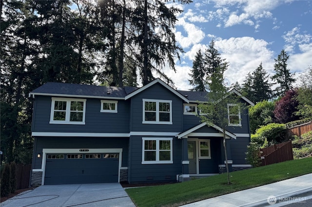 3704 98th Avenue Ct E Unit 1, Edgewood, WA 98371 - craftsman inspired home featuring driveway, an attached garage, and stone siding
