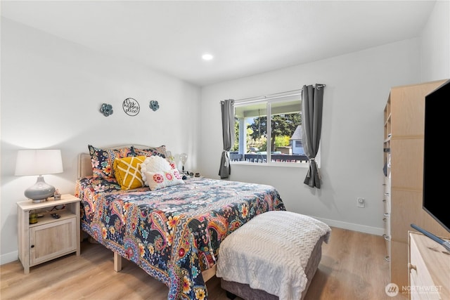 3628S Sheridan Ave, Tacoma, WA 98418 - bedroom with light wood-style flooring, baseboards, and recessed lighting