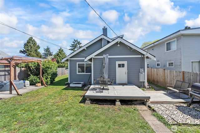 3628S Sheridan Ave, Tacoma, WA 98418 - rear view of property with a deck and a pergola