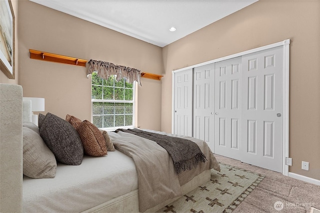 1933 Windflower Ln SE, Lacey, WA 98503 - bedroom featuring carpet floors, a closet, and baseboards