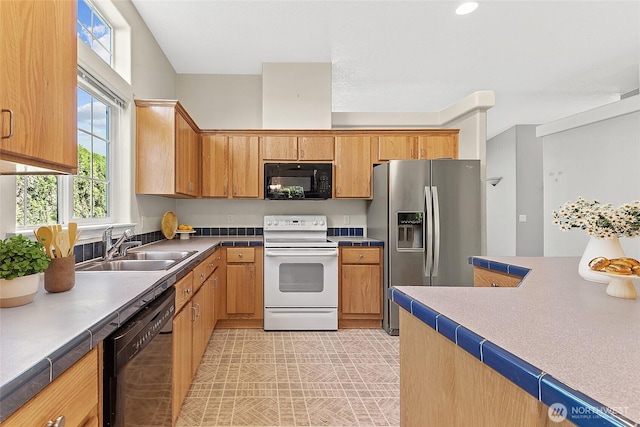 1933 Windflower Ln SE, Lacey, WA 98503 - kitchen featuring black appliances, a sink, and healthy amount of natural light