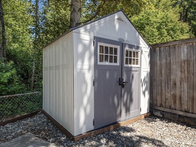 4715 247th St E, Graham, WA 98338 - view of shed with a fenced backyard