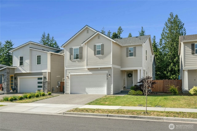 17314 SE 254th Pl, Covington, WA 98042 - view of front facade featuring a garage and concrete driveway