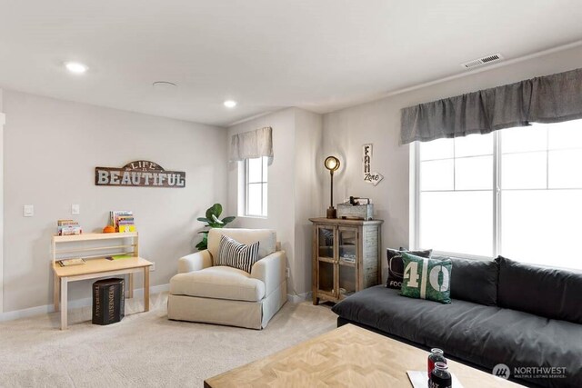 3905 98th Avenue Ct E Unit 33, Edgewood, WA 98371 - living room featuring carpet and recessed lighting