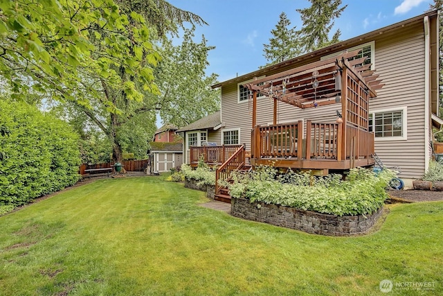 23304 21st Ave SE, Bothell, WA 98021 - back of property with a deck and a pergola