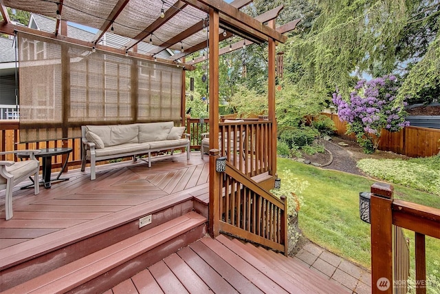 23304 21st Ave SE, Bothell, WA 98021 - deck with a pergola and an outdoor hangout area